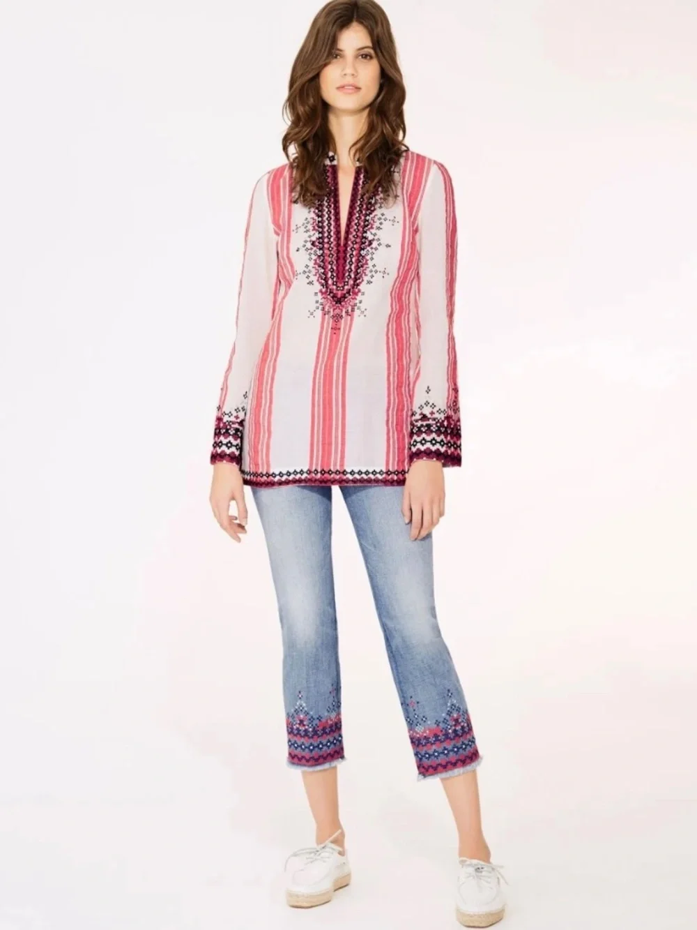 Tory Burch NWT Myers Cropped Boot Jean (27)